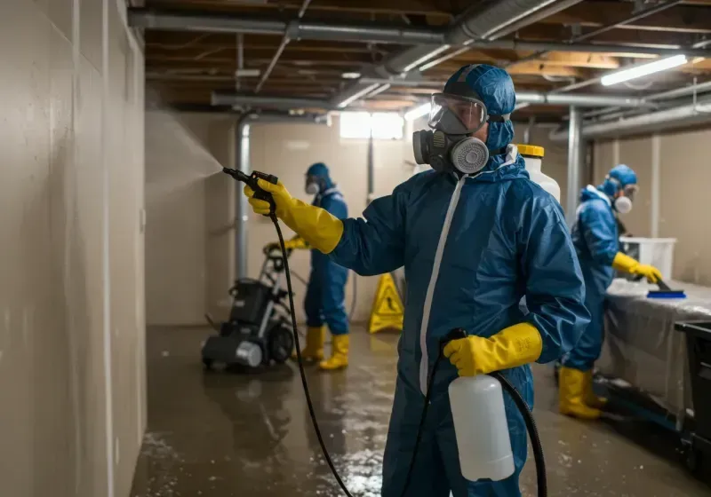 Basement Sanitization and Antimicrobial Treatment process in Hartford, KY