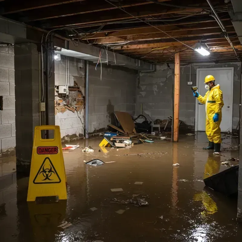 Flooded Basement Electrical Hazard in Hartford, KY Property