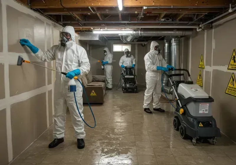 Basement Moisture Removal and Structural Drying process in Hartford, KY